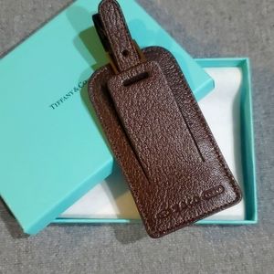 Tiffany & Co  leather luggage tag nwot